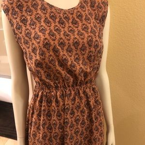 Salmon and dark blue Dress